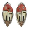 Native American Pueblo Design Multicolor Earrings EX32508