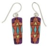 Genuine Sterling Silver And Multicolor Earrings EX32567