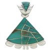 Genuine Sterling Silver And Turquoise Pendant EX32207