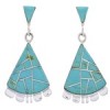 Southwestern Turquoise And Silver Earrings PX32138