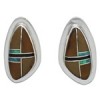 Sterling Silver Multicolor Southwest Post Earrings FX31076