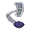 Opal And Amethyst Silver Pendant EX42734