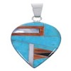 Southwest Multicolor Genuine Sterling Silver Pendant PX29222