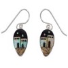 Native American Village Or Pueblo Design Multicolor Earrings EX31253