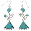 Southwestern Turquoise Genuine Sterling Silver Earrings PX31744