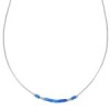 Hand Strung Liquid Silver & Denim Lapis 16" Necklace Jewelry LS37D 