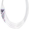 Hand Strung Liquid Silver Multicolor Waterfall Necklace LS147MC