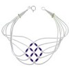 Hand Strung Liquid Silver Sugilite Basket Weave Bracelet  LS179S