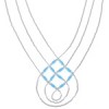 Liquid Silver Blue Turquoise Basket Weave Necklace LS45BT