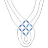Denim Lapis & Liquid Sterling Silver Basket Weave Necklace LS45D