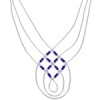 Hand Strung Liquid Silver Lapis Basket Weave Necklace LS45L