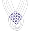 Hand Strung Liquid Sterling Silver Lapis Basket Weave Necklace LS46L