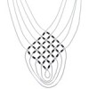 Hand Strung Onyx Liquid Silver Basket Weave Necklace Jewelry LS46X