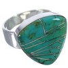 Well- Built Southwest Turquoise Inlay Ring Size 7-3/4 PX40386