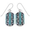 Sterling Silver And Turquoise Southwestern Jewelry Earrings PX32766