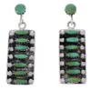 Genuine Sterling Silver Turquoise Post Dangle Earrings PX32843