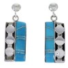 Southwest Turquoise And Sterling Silver Earrings PX32871