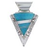 Southwest Turquoise Inlay Pendant Jewelry EX28870