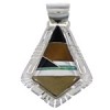 Southwest Tiger Eye Multicolor Inlay Pendant Jewelry EX28958