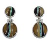 Multicolor Sterling Silver Southwest Earrings FX31030