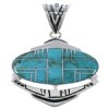 Turquoise And Genuine Sterling Silver Pendant PX29033