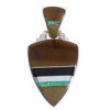 Multicolor Inlay And Sterling Silver Southwest Pendant EX30549