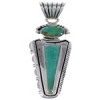 Southwest Sterling Silver Turquoise Slide Pendant EX28758