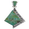 Southwest Sterling Silver And Turquoise Pendant EX28809