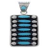 Turquoise Southwest Sterling Silver Pendant Jewelry EX28831