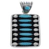 Genuine Sterling Silver Turquoise Southwest Pendant EX28834