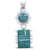 Southwest Silver And Turquoise Pendant PX30634