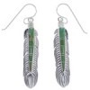 Southwestern Jewelry Turquoise Feather Hook Dangle Earrings EX30072