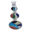 Multicolor Sterling Silver High Quality Southwest Pendant PX29330