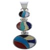 Southwest Well-Built Silver Multicolor Jewelry Pendant PX29332