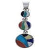 Genuine Sterling Silver And Multicolor Sturdy Pendant Jewelry PX29333