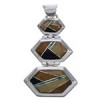 Multicolor Southwestern Well-Built Sterling Silver Pendant PX29344