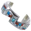 Multicolor Sterling Silver Cuff Bracelet TX40565