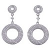 Sterling Silver And Cubic Zirconia Post Dangle Earrings DS55177