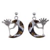 Whiterock Silver Tiger Eye Multicolor Kokopelli Earrings RS36132