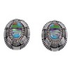 Turquoise Multicolor Jewelry Sterling Silver Post Earrings AS34554