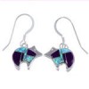 Sugilite Opal Sterling Silver Bear Hook Dangle Earrings RS33512