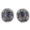 Multicolor Authentic Sterling Silver Post Earrings RS42689 