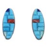 Southwest Jewelry Turquoise Multicolor Silver Earrings NS50939