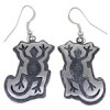 Sterling Silver Lizard Hook Dangle Earrings RS53143