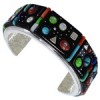 Southwest Sterling Silver Multicolor Inlay Cuff Bracelet YS59938