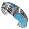 Turquoise Inlay Jewelry Cuff Bracelet GS58405