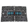 Turquoise And Coral Southwest Belt Buckle PX29152