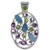 Silver Pendant Southwest Multicolor Jewelry GS61267