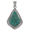 Turquoise Pendant Sterling Silver Jewelry IS58432