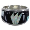 Jewelry Whiterock Midnight Sky Opal Black Ring Size 7-1/2 HS35096